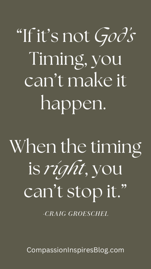 Struggling with God's timing.