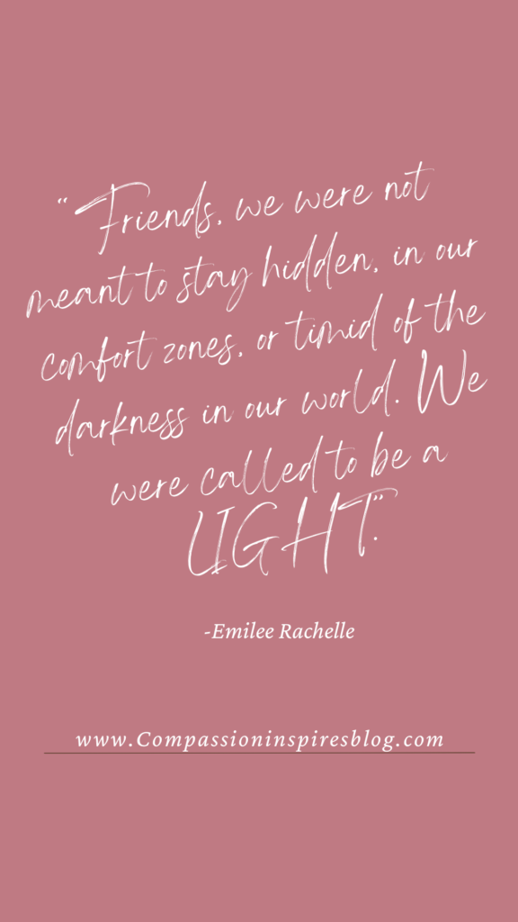 Called to be a light quote by Emilee Rachelle.